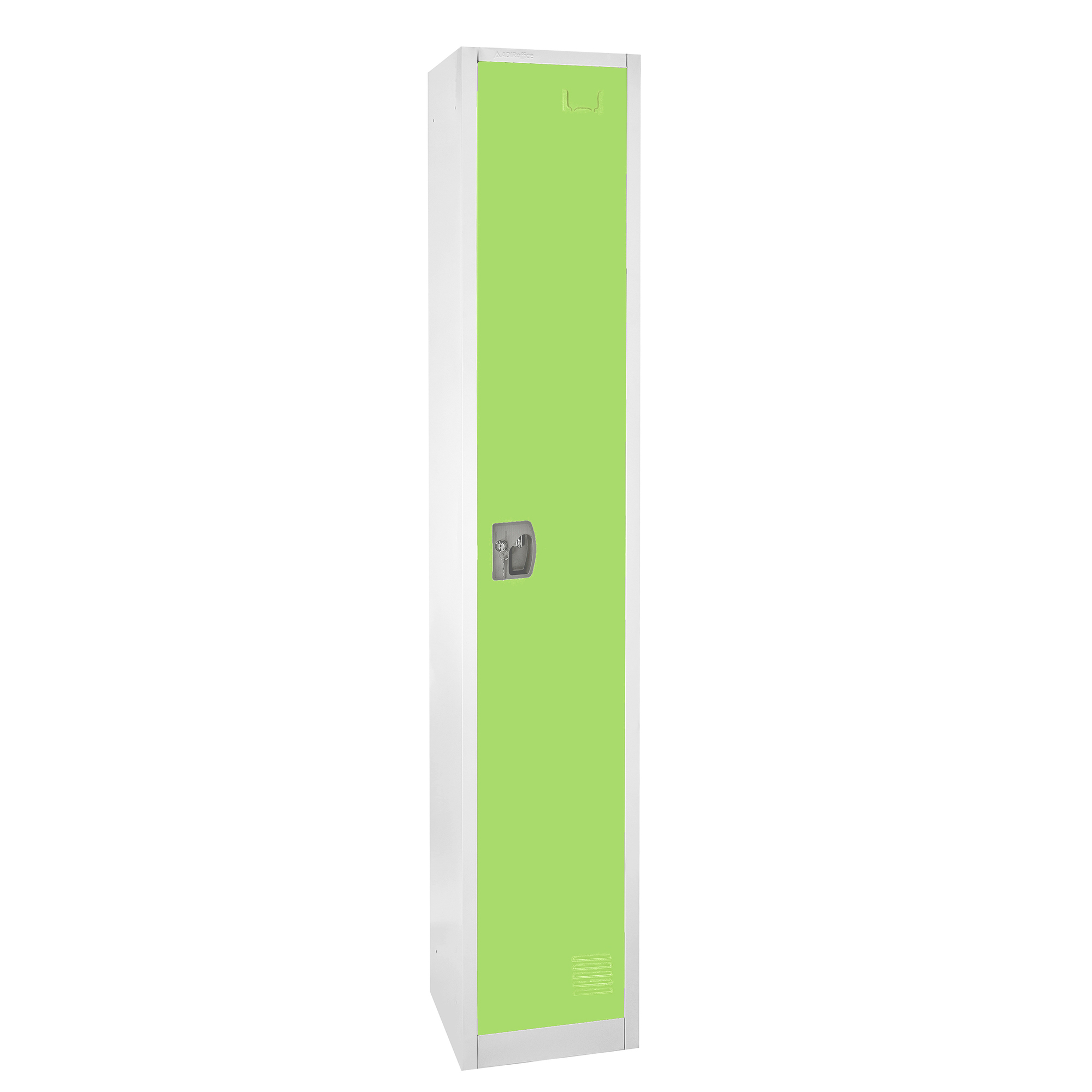 Alpine, 72in. H 1-Tier Steel Storage Locker, Green, Height 72 in, Width 12 in, Color Green, Model# ADI629-201-GRN